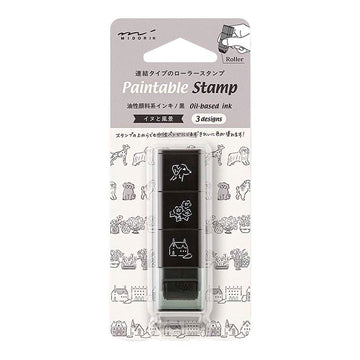 Midori | Sello Entintado Roller Dog & Landscape