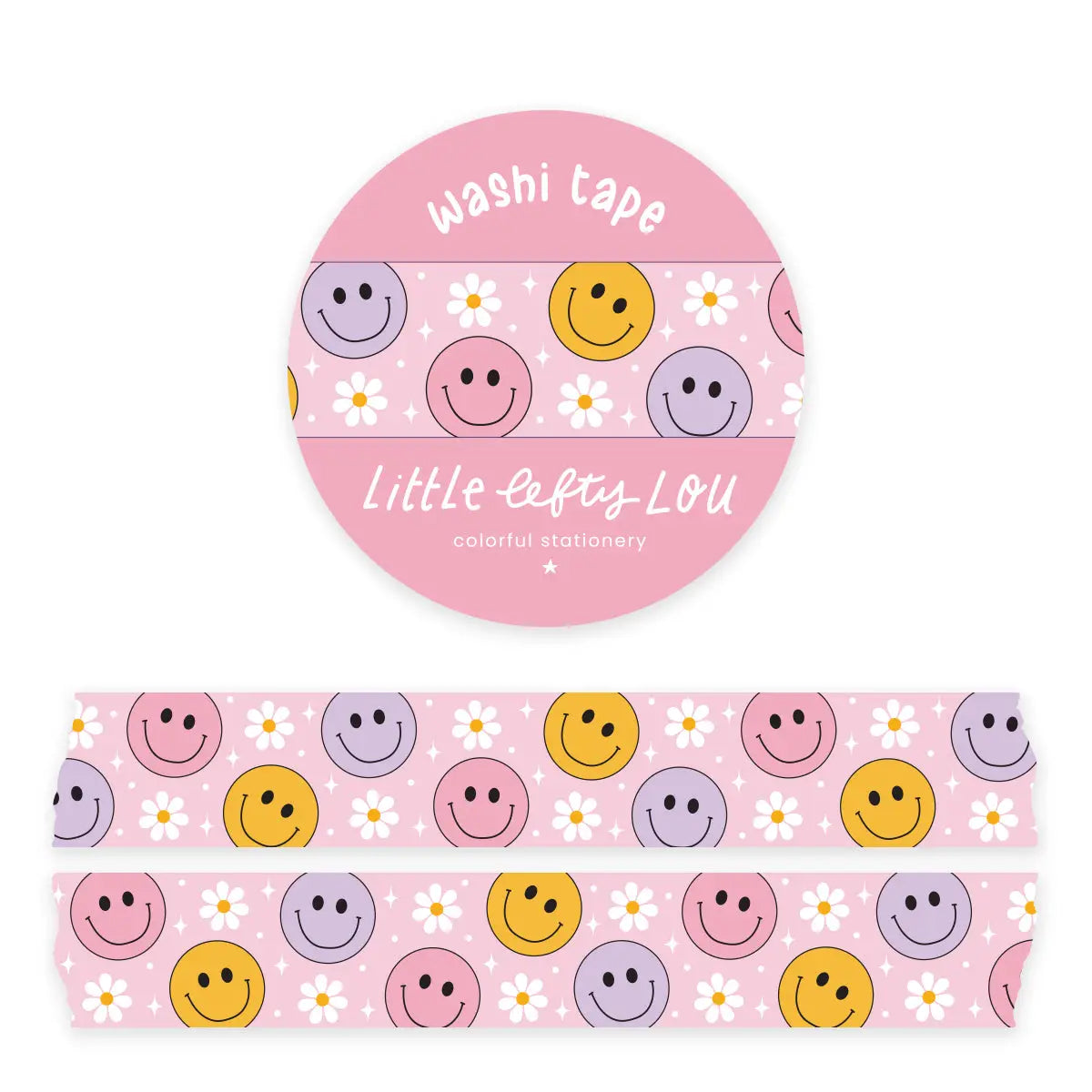 Little Lefty Lou | Pastel Smileys Washi Tape