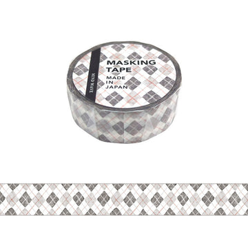 Mind Wave | Pattern Check Cardigan Gray Washi Tape