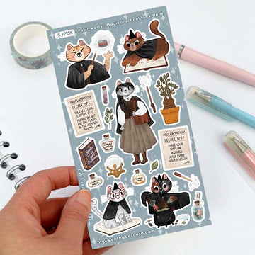 My Sweet Paper Card | Pegatinas Pawgwarts Magical School For Kittens