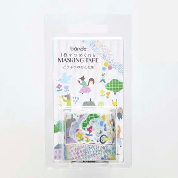 Bande | Pegatinas en Rollo y Washi Tape Animal City and Flower Garden