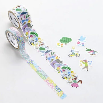 Bande | Pegatinas en Rollo y Washi Tape Animal City and Flower Garden