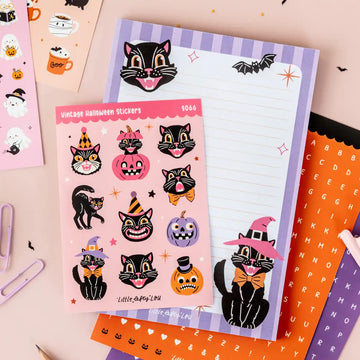 Little Lefty Lou | Pegatinas Pink Vintage Halloween