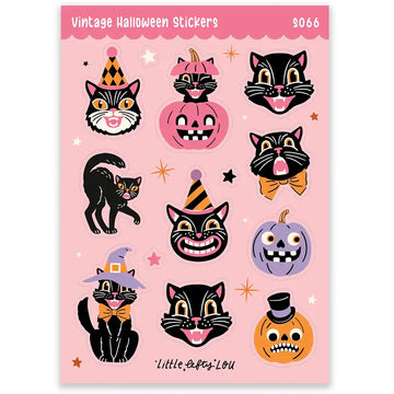 Little Lefty Lou | Pegatinas Pink Vintage Halloween