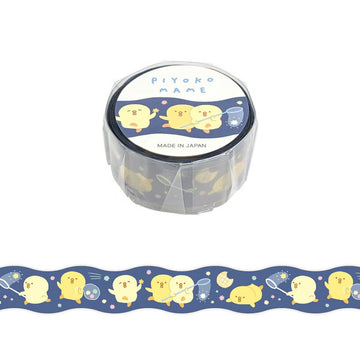 Mind Wave | Die Cut Piyokomame Yofukashi Washi Tape