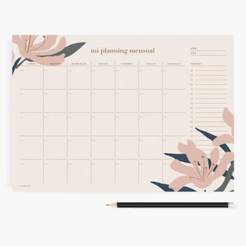 Charuca | Planificador A4 Blue Bloom Mensual