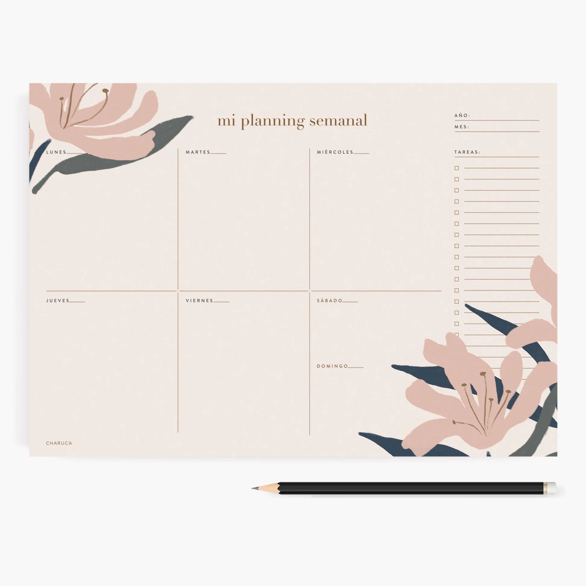 Charuca | Planificador Semanal Blue Bloom
