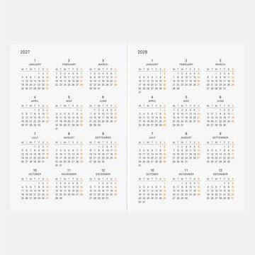 Hobonichi | Agenda Hobonichi Techo A6 Planner (Inglés) 2027