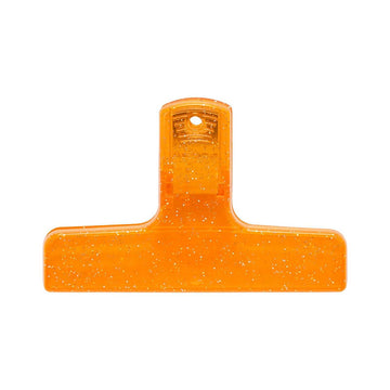 Penco | Clip de Plástico Glitter Orange