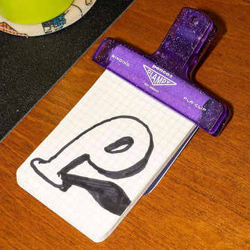 Penco | Clip de Plástico Glitter Purple