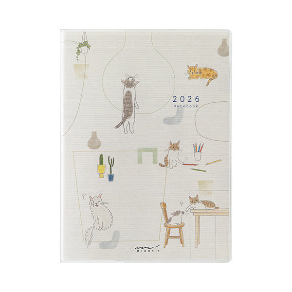 Midori | Agenda Pocket A6 Cat 2026 (Semanal)