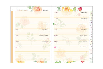 Midori | Agenda Pocket A6 Country Time Flower 2025 (Semanal)