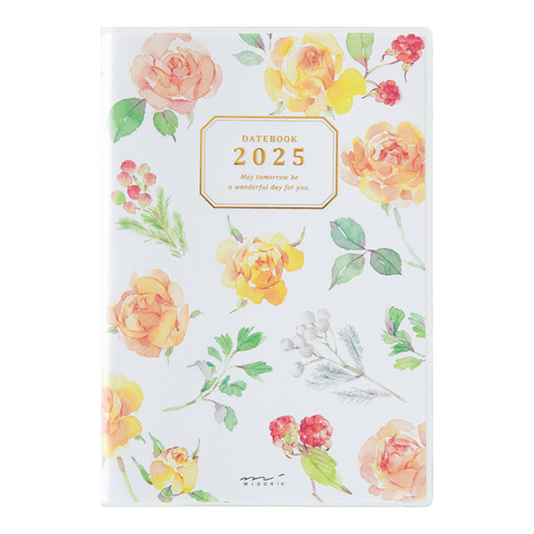 Midori | Agenda Pocket B6 Country Time Flower 2025 (Semanal)