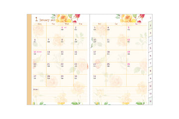 Midori | Agenda Pocket B6 Country Time Flower 2025 (Semanal)