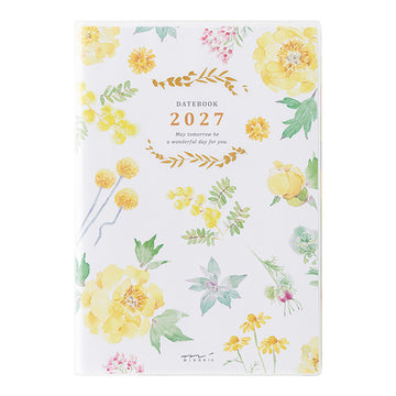 Midori | Agenda Pocket B6 Country Time Flower 2027 (Semanal)