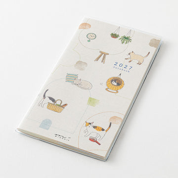 Midori | Agenda Pocket Slim Cat 2027 (Mensual)