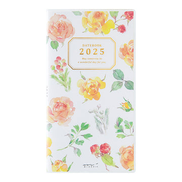 Midori | Agenda Pocket Slim Country Time Flower 2025 (Mensual)