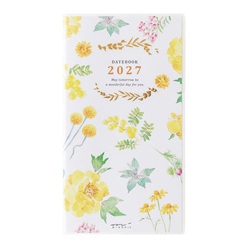 Midori | Agenda Pocket Slim Country Time Flower 2027 (Mensual)