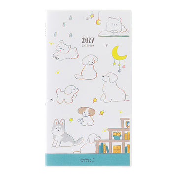 Midori | Agenda Pocket Slim Dog 2027 (Mensual)
