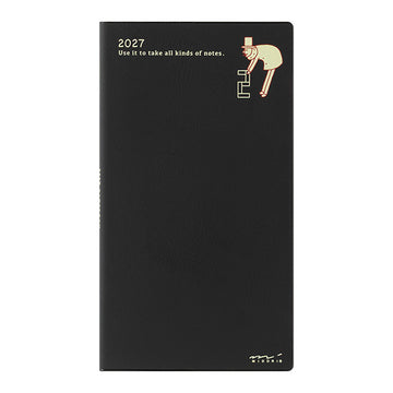 Midori | Agenda Pocket Slim Ojisan 2027 (Mensual)