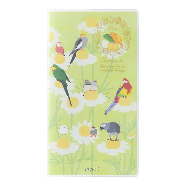 Midori | Agenda Pocket Slim Bird 2026 (Mensual)