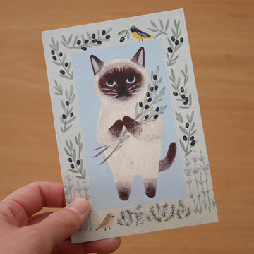 4Legs | Postal Cat in a Picture Book #12 Siamese Cat