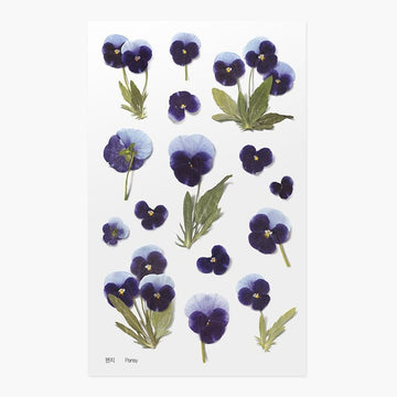 Appree | Pegatinas de Flores Prensadas Pansy