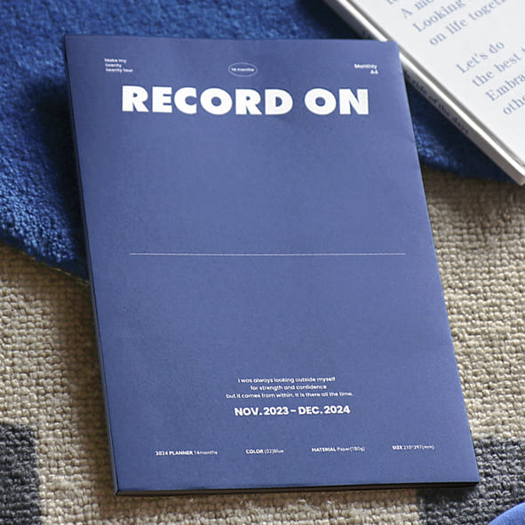 Iconic | Agenda Record On A4 2024 Blue (Mensual)