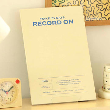 Iconic | Agenda Record On A4 2026 Butter (Mensual)