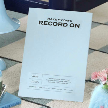 Iconic | Agenda Record On A4 2026 Cloudy Blue (Mensual)