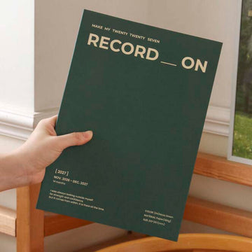 Iconic | Agenda Record On A4 2027 Moss Green (Mensual)