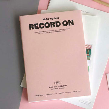 Iconic | Agenda Record On A5 2027 Misty Pink (Semanal)