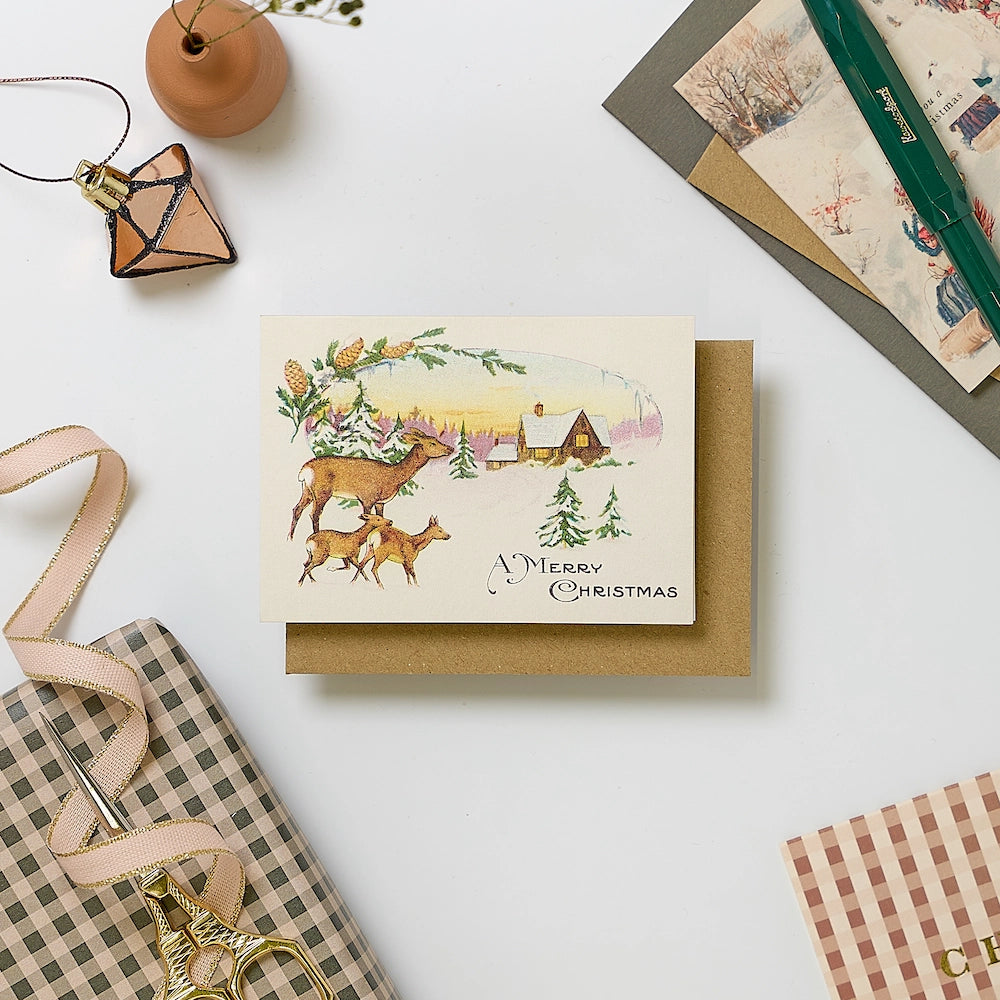 Katie Leamon | Mini Christmas Card Relove Deer With Fawn