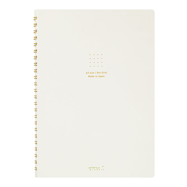 Midori | Cuaderno Anillas Color A5 Puntos White