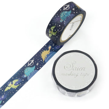 Saien | Foil Space Dino Washi Tape