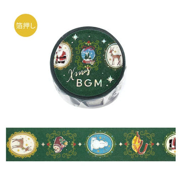BGM | Foil Christmas Limited Washi Tape Santa Reindeer