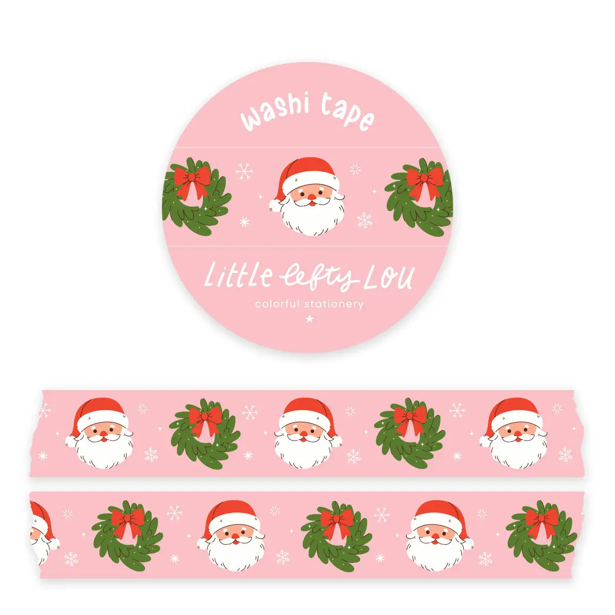 Little Lefty Lou | Santa Wreath Christmas Washi Tape