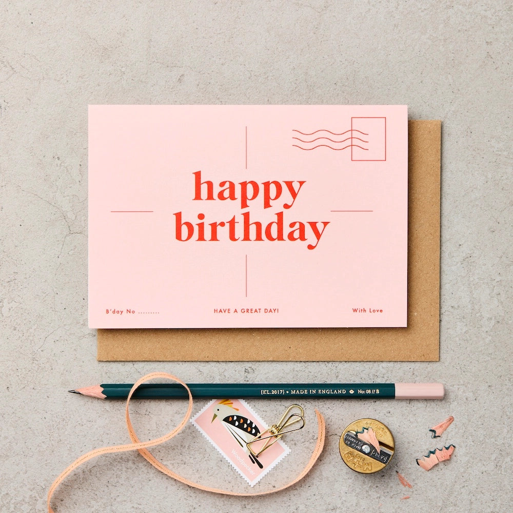 Katie Leamon | Tarjeta de Felicitación Seaside Happy Birthday