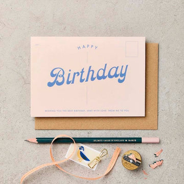 Katie Leamon | Tarjeta de Cumpleaños Seaside Happy Birthday Blue
