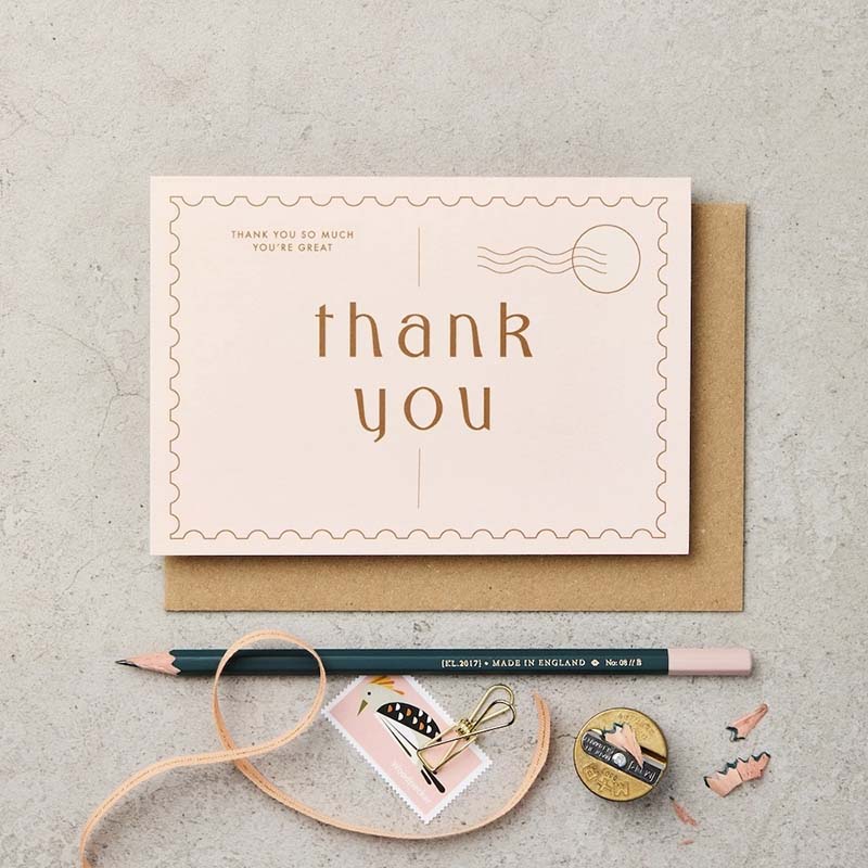 Katie Leamon | Tarjeta de Agradecimiento Seaside Thank You Stamp