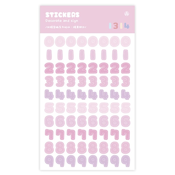 Mo Card | Pegatinas Secret Jelly Numbers Candy