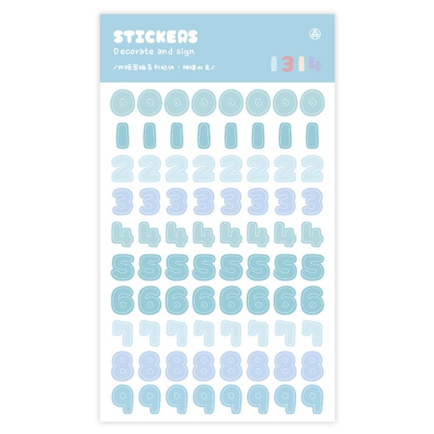 Mo Card | Pegatinas Secret Jelly Numbers Olive