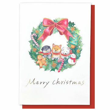 Active | Tarjeta de Felicitación Christmas Shiba-Inu