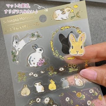 Active | Pegatinas Moriyama Schinako Frost Rabbit and Flower