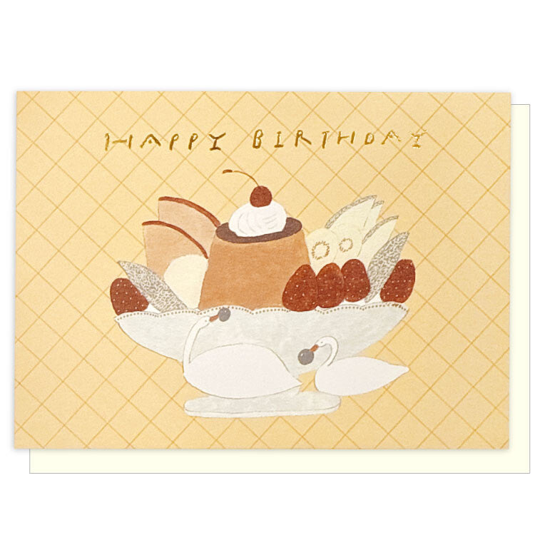 Active | Tarjeta de Felicitación Shochirou Tobimatsu Birthday Pudding A La Mode