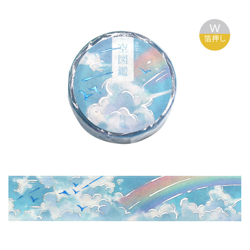 BGM | Foil Sky Illustrated Book Rainbow Washi Tape