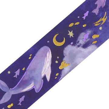BGM | Foil Sky Illustrated Book Night Calm Washi Tape