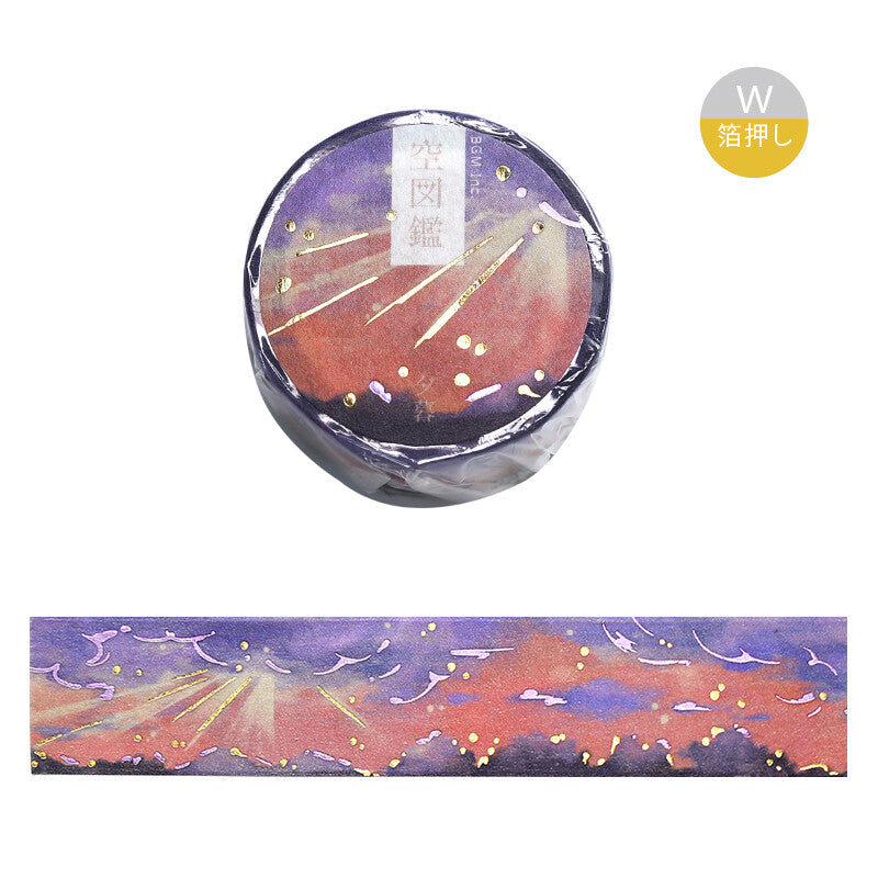 BGM | Foil Sky Illustrated Book Evening Dusk Washi Tape