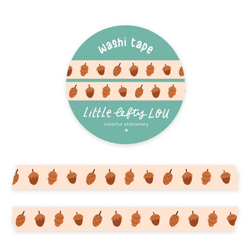Little Lefty Lou | Slim Acorns Washi Tape
