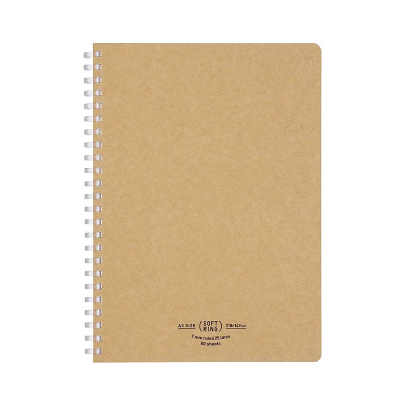 Kokuyo | Cuaderno Soft Ring A5 Natural Beige (Rayas)